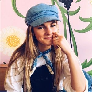 Blue train conductor hat